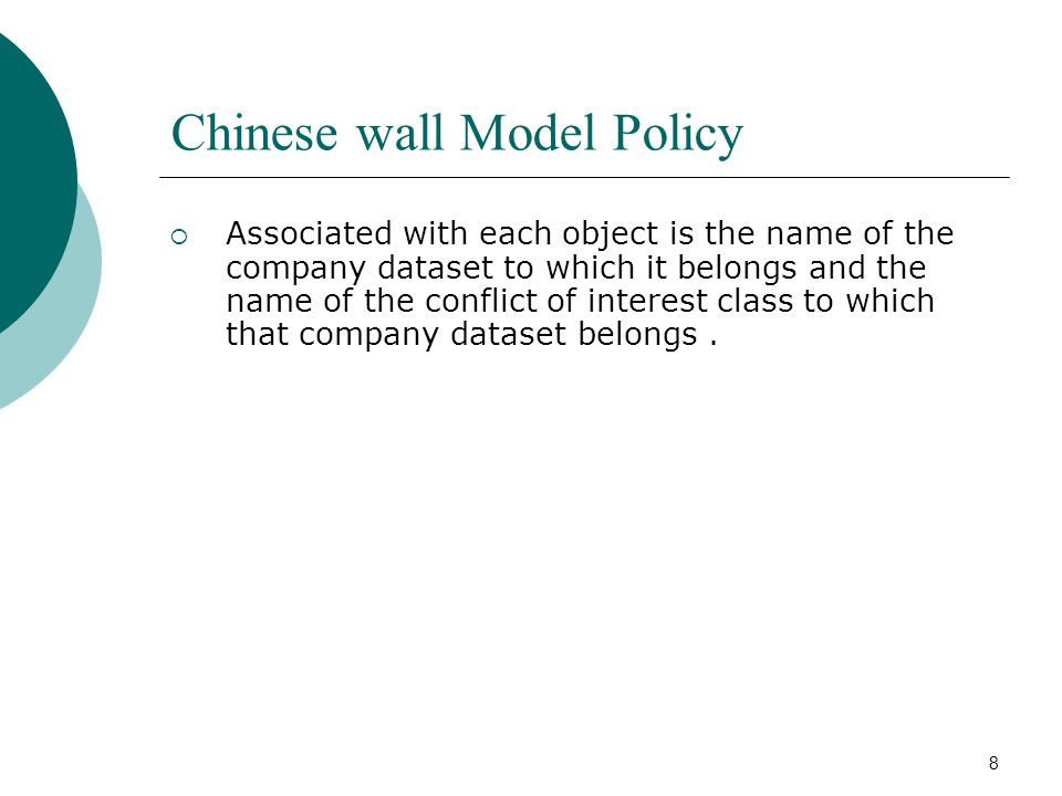 Chinese Wall Model