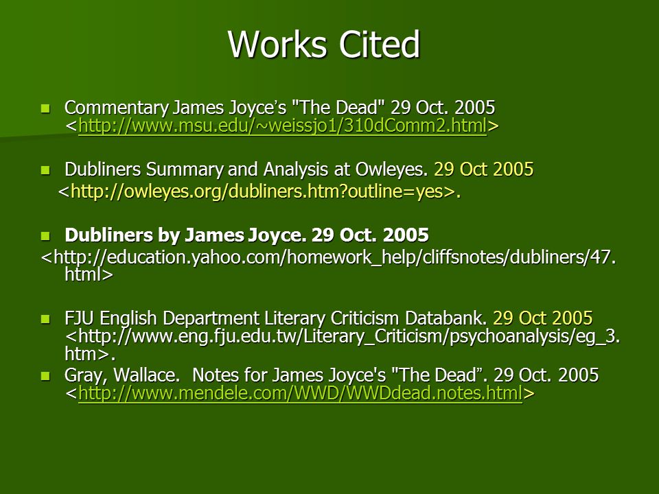 Eveline And The Dead From James Joyce S Dubliners Ppt Video