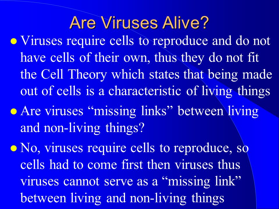 Are Viruses Alive
