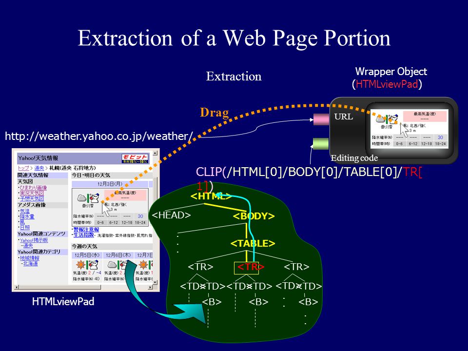 Extraction of a Web Page Portion