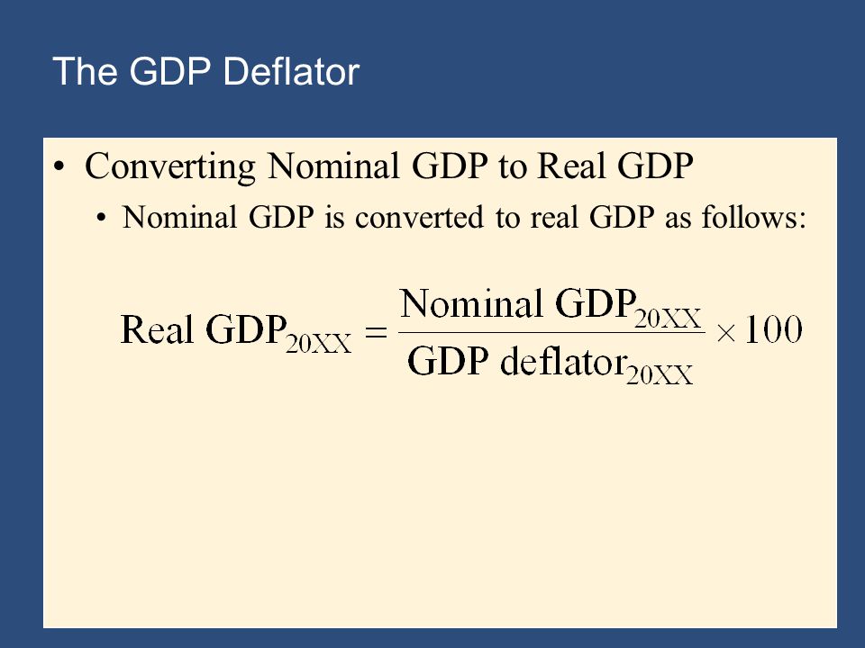 Converting Nominal GDP to Real GDP