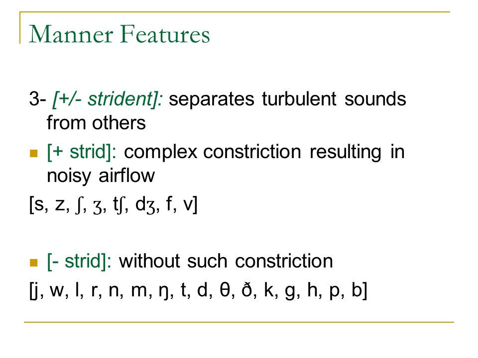 Chapter 6 Features Phonology Lane 335 Ppt Video Online Download