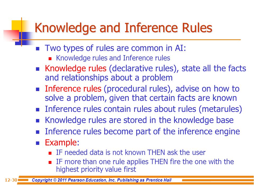 Knowledge and Inference Rules