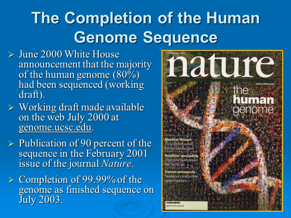 The Human Genome Project (Lecture 7) - ppt video online download