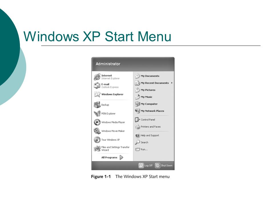 Windows XP Start Menu
