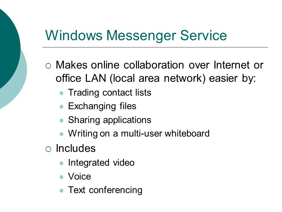 Windows Messenger Service