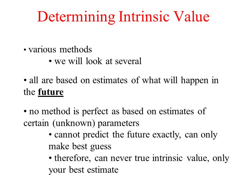 Determining Intrinsic Value