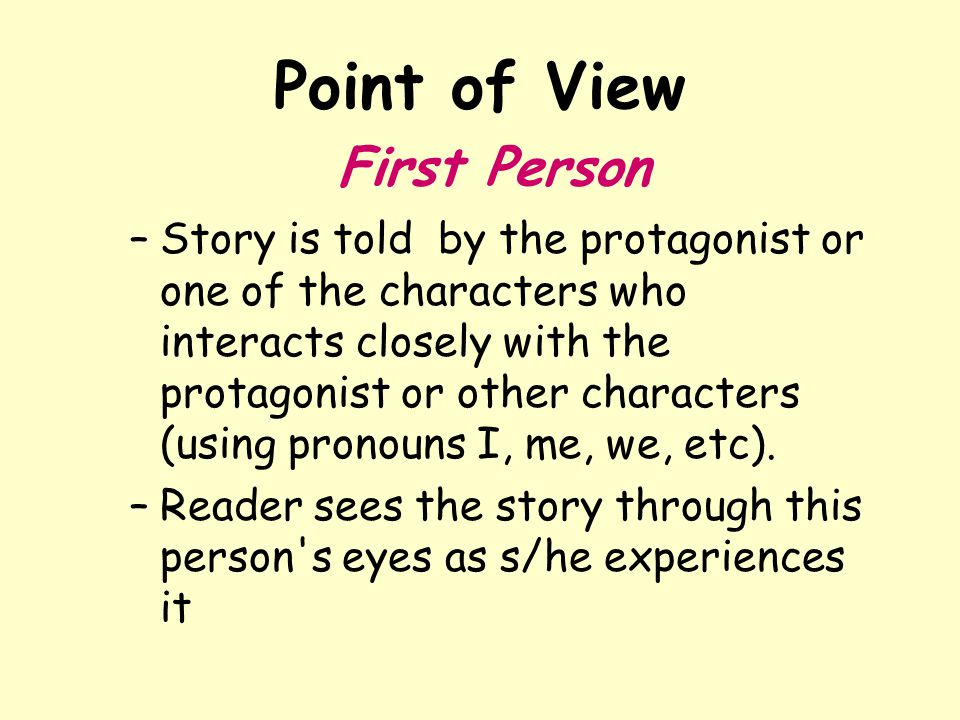 Point of View First Person