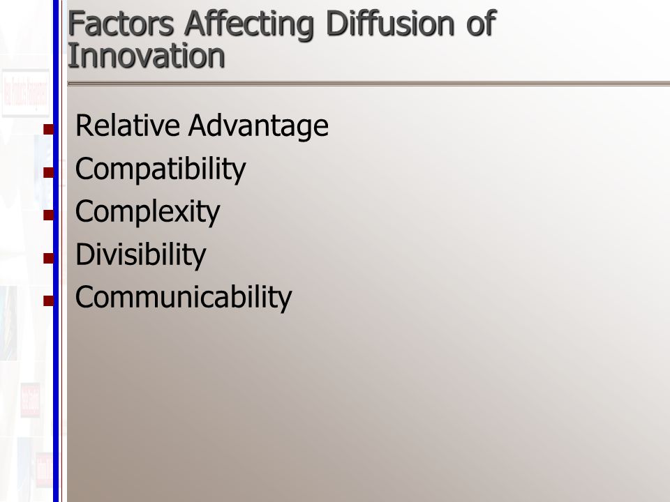 Factors Affecting Diffusion of Innovation