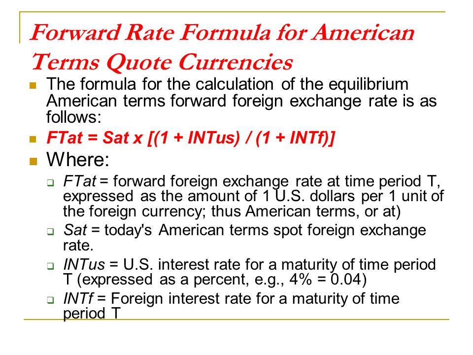 Lecture 7 The Forward Exchange Market Ppt Video Online Download