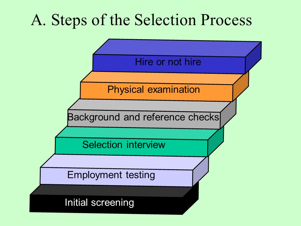 A. Steps of the Selection Process