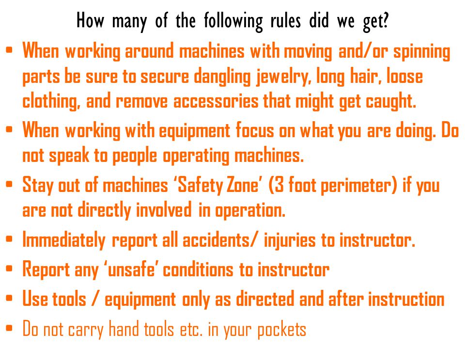 How many of the following rules did we get