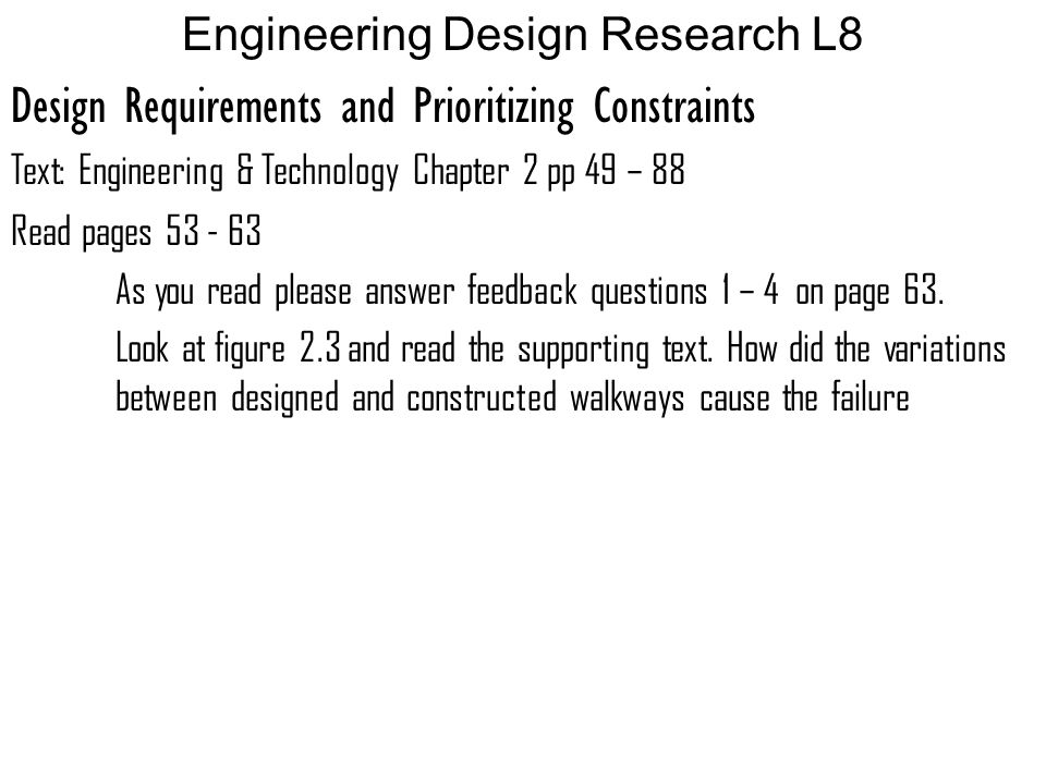 Engineering Design Research L8