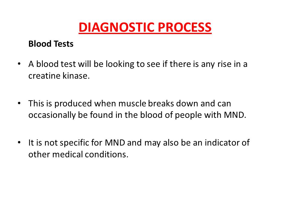 Diagnostic Process Blood Tests
