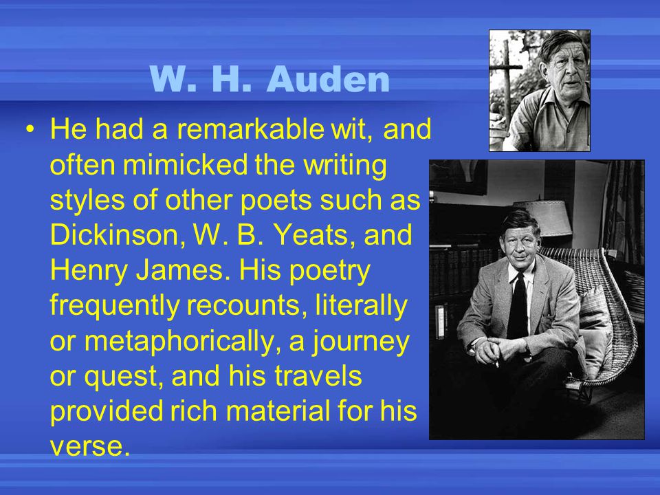 W. H. Auden Source. - ppt video online download