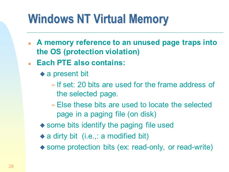Windows NT Virtual Memory