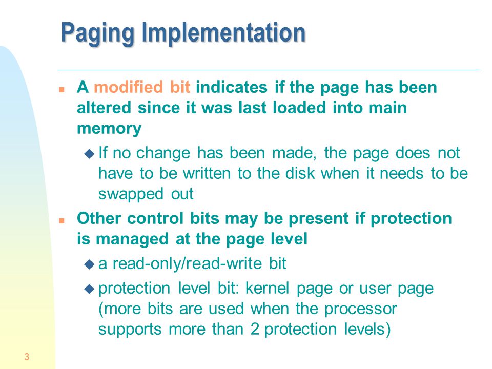 Paging Implementation