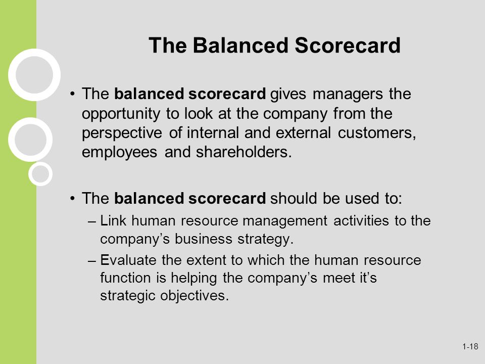 The Balanced Scorecard