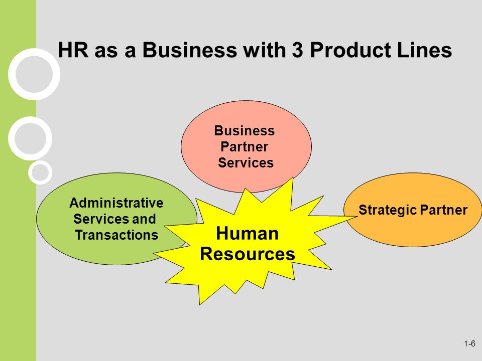 HR as a Business with 3 Product Lines