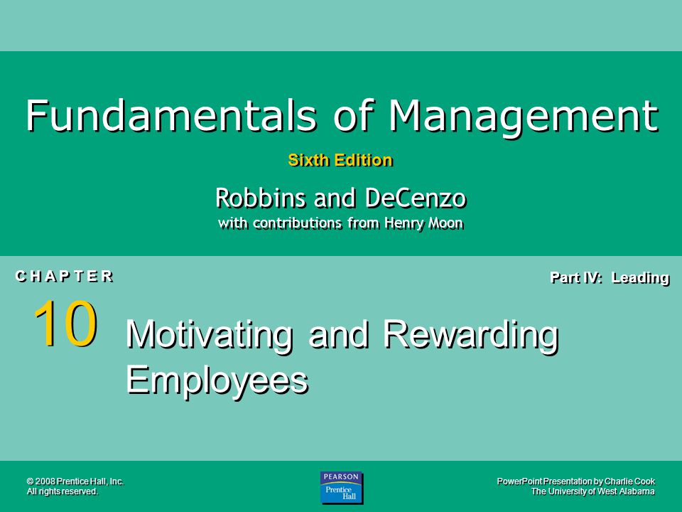 Motivating and Rewarding Employees