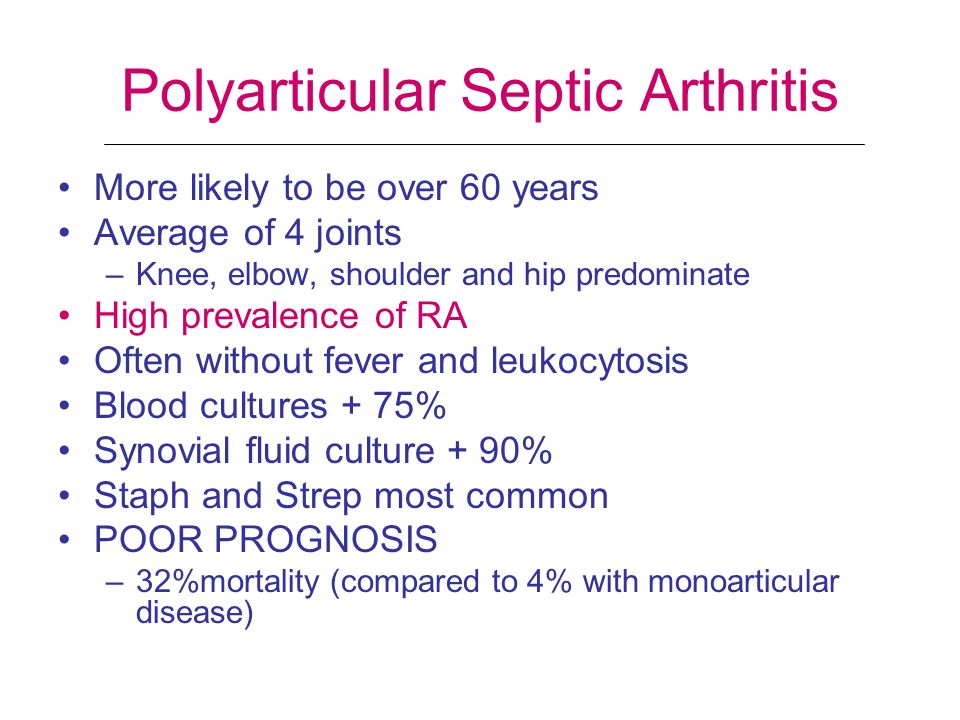 Polyarticular Septic Arthritis