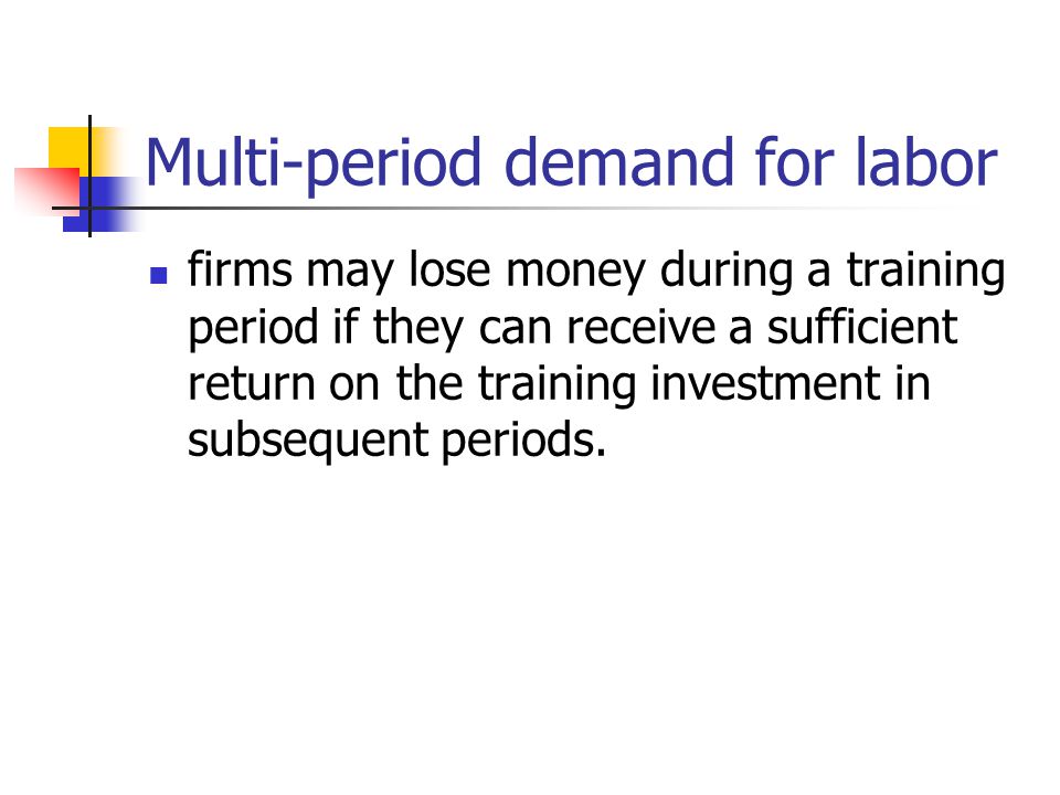 Multi-period demand for labor