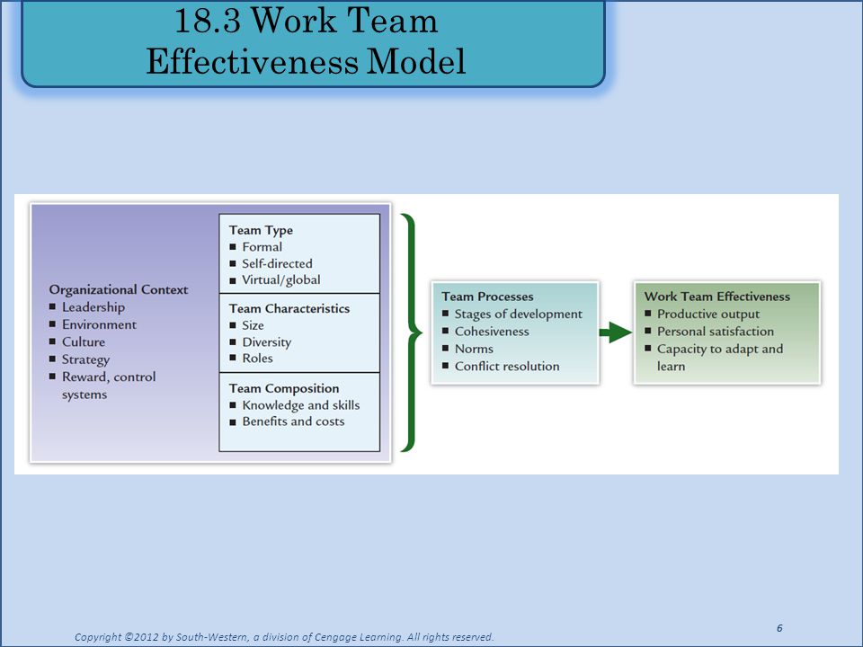 18.3 Work Team Effectiveness Model