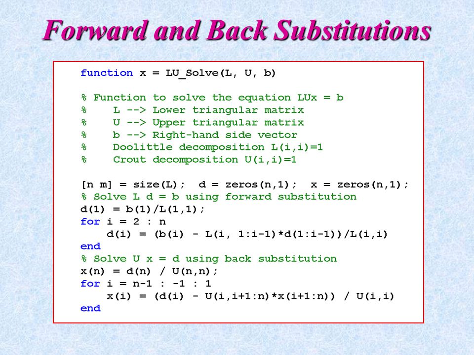 Chapter 10 Lu Decomposition Ppt Video Online Download