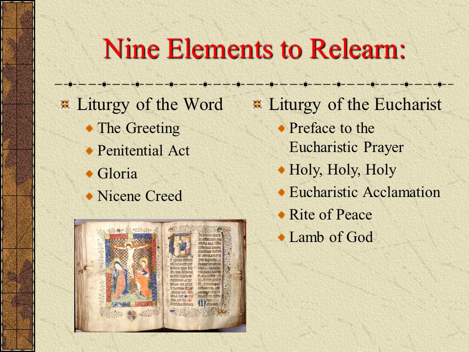 Nine Elements to Relearn: