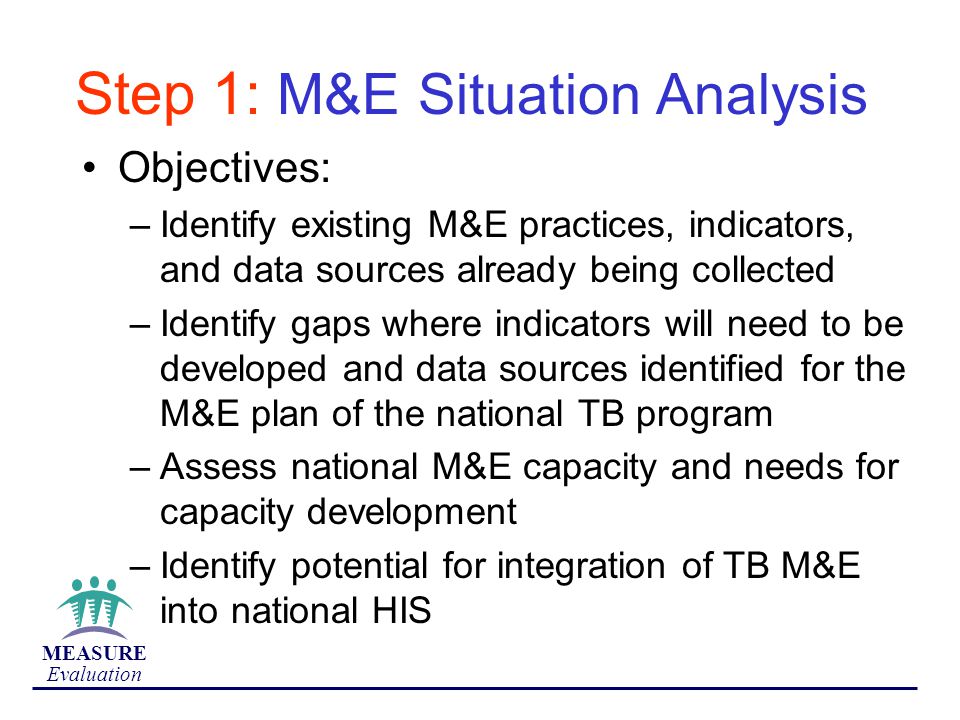 Step 1: M&E Situation Analysis