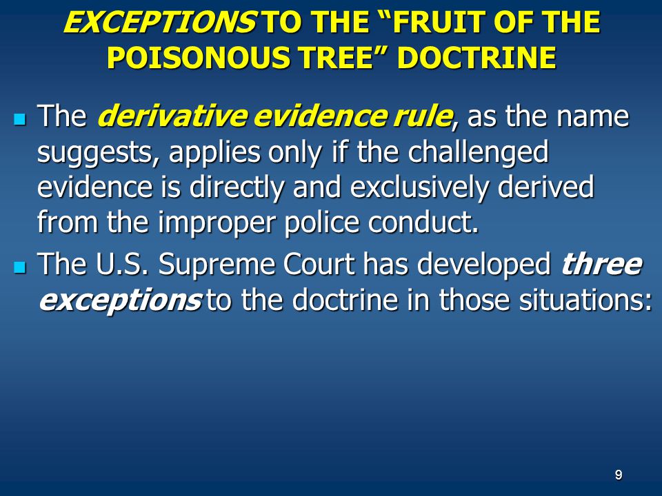 fruit of the poisonous tree doctrine