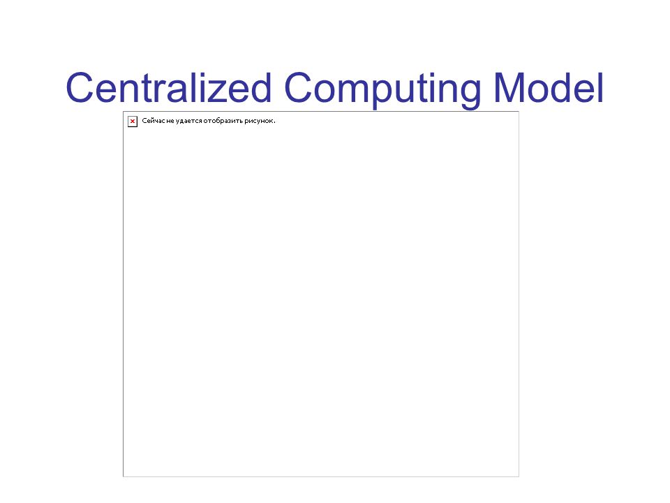 Centralized Computing Model