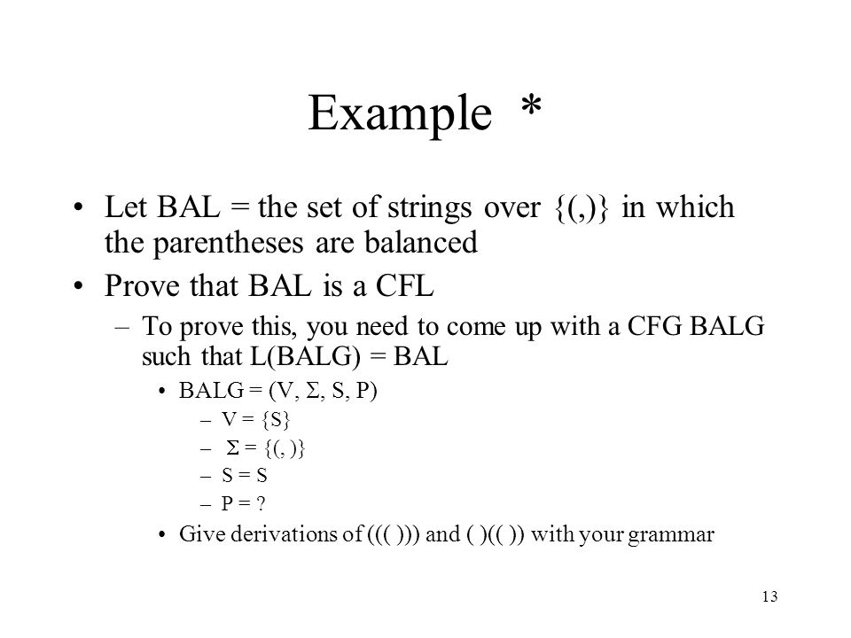 Module 28 Context Free Grammars Definition Of A Grammar G Ppt Download