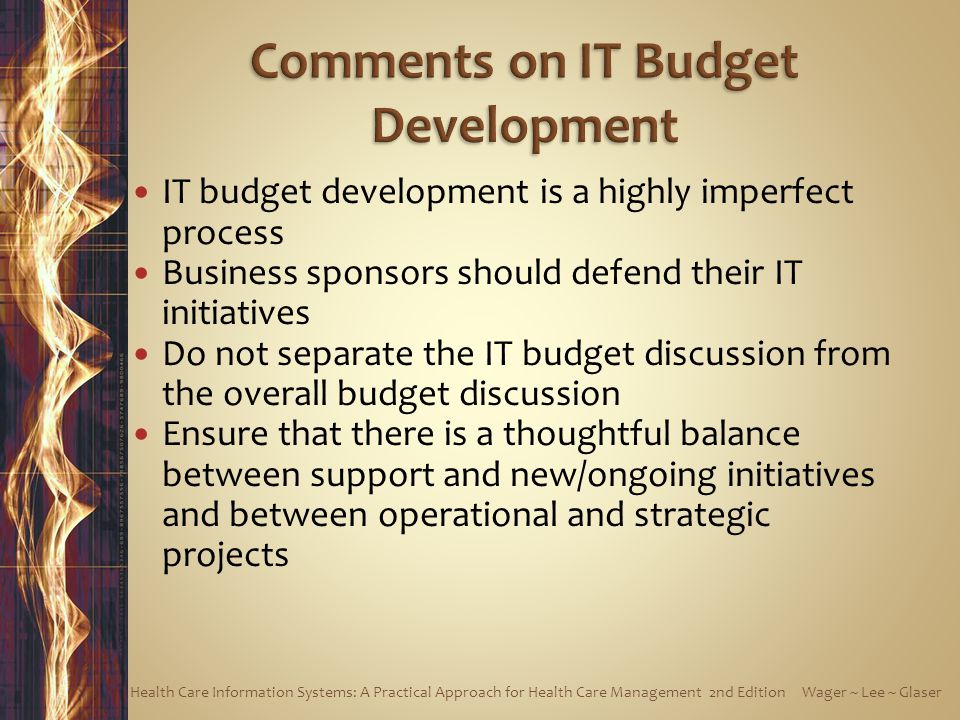 Comments on IT Budget Development