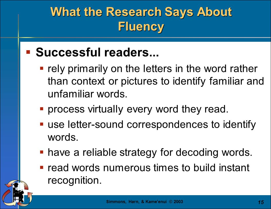 What the Research Says About Fluency