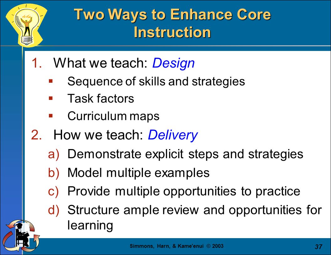 Two Ways to Enhance Core Instruction