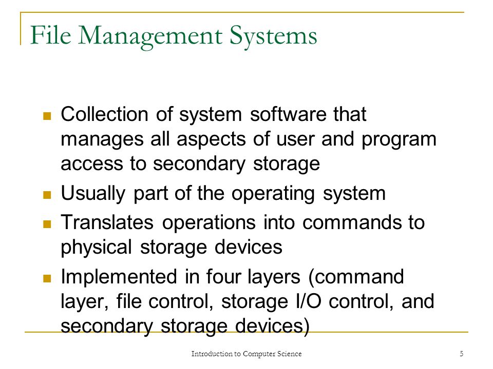 File Management Systems - ppt download