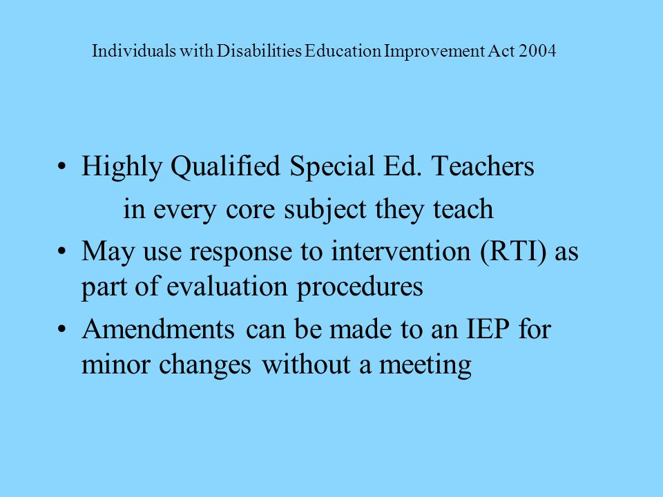 Individuals with Disabilities Education Improvement Act 2004
