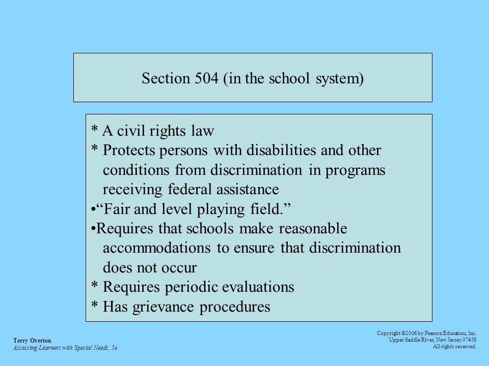 Section 504 (in the school system)