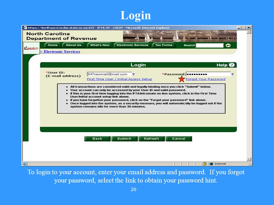 Login To login to your account, enter your  address and password.