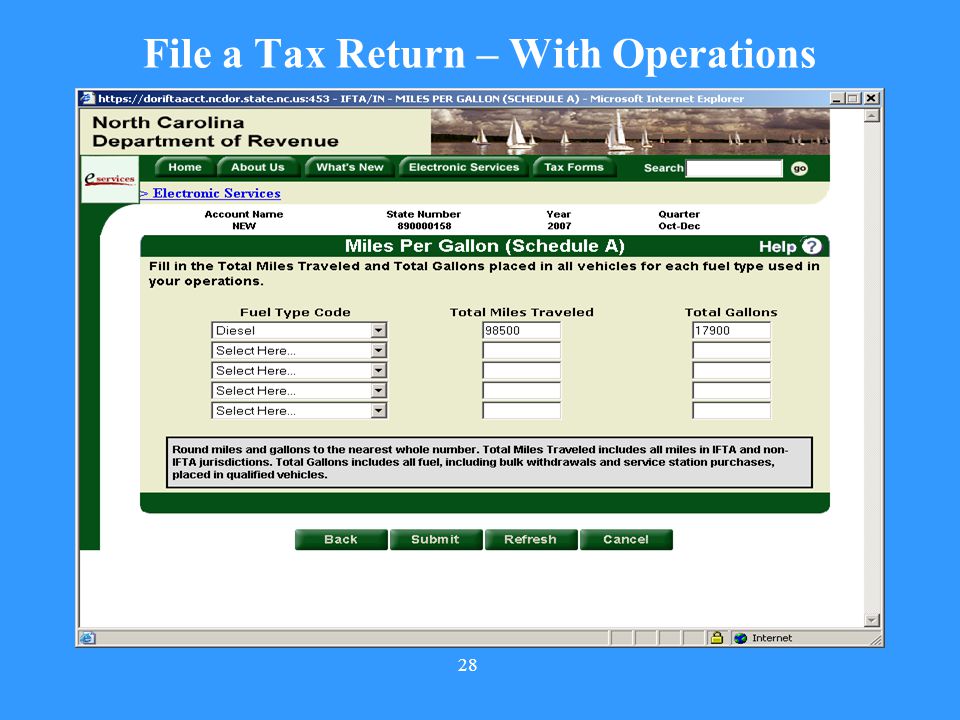 File a Tax Return – With Operations