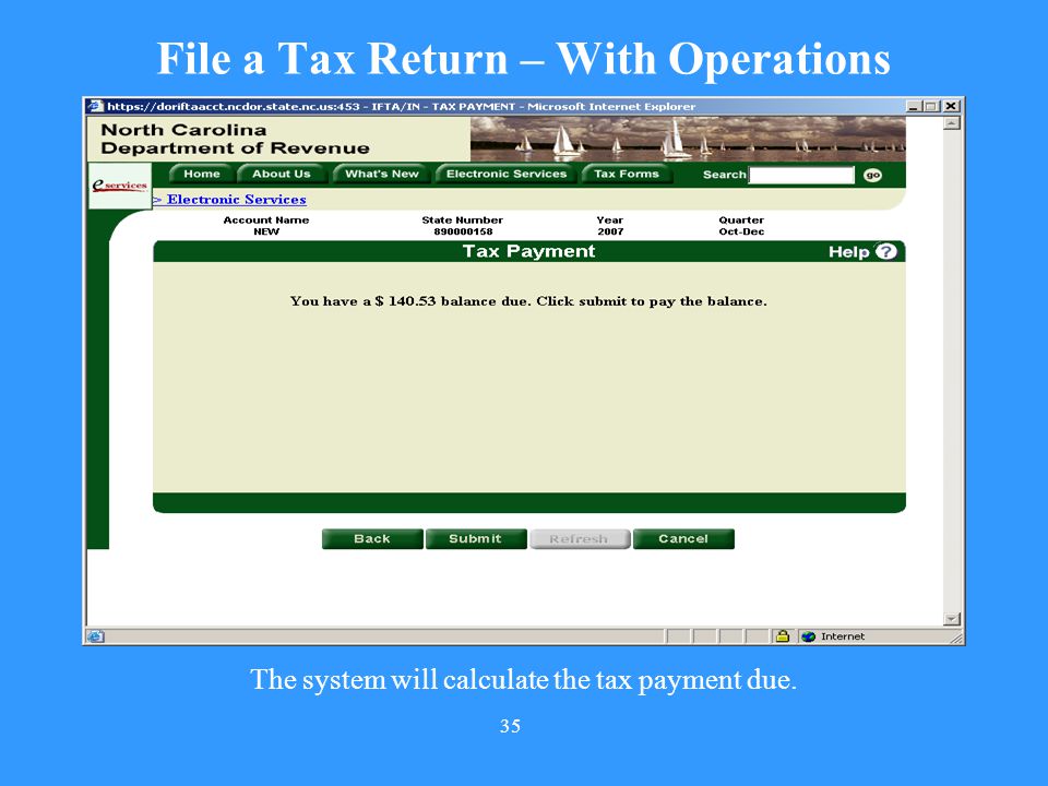 File a Tax Return – With Operations
