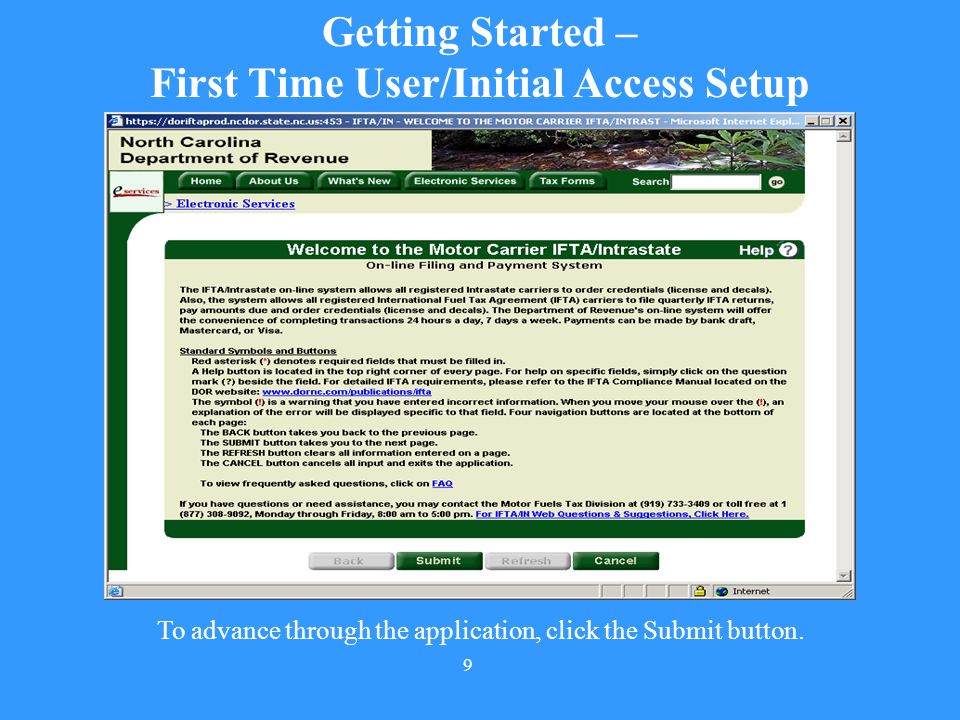 Getting Started – First Time User/Initial Access Setup