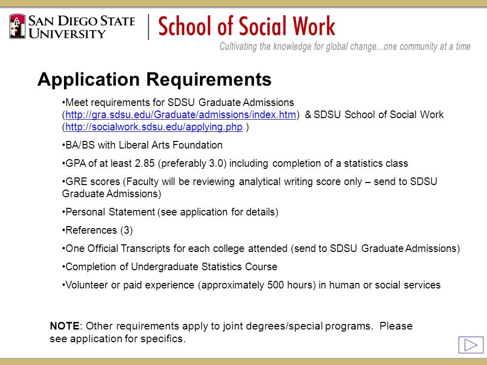 Application Requirements
