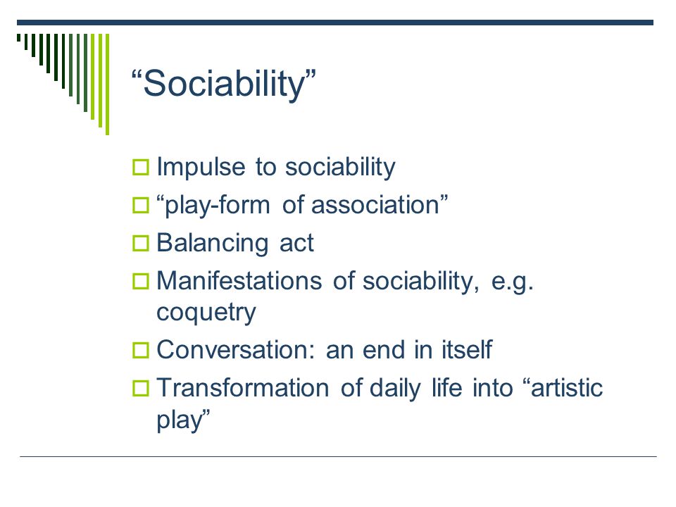 Sociability Definition Sociology