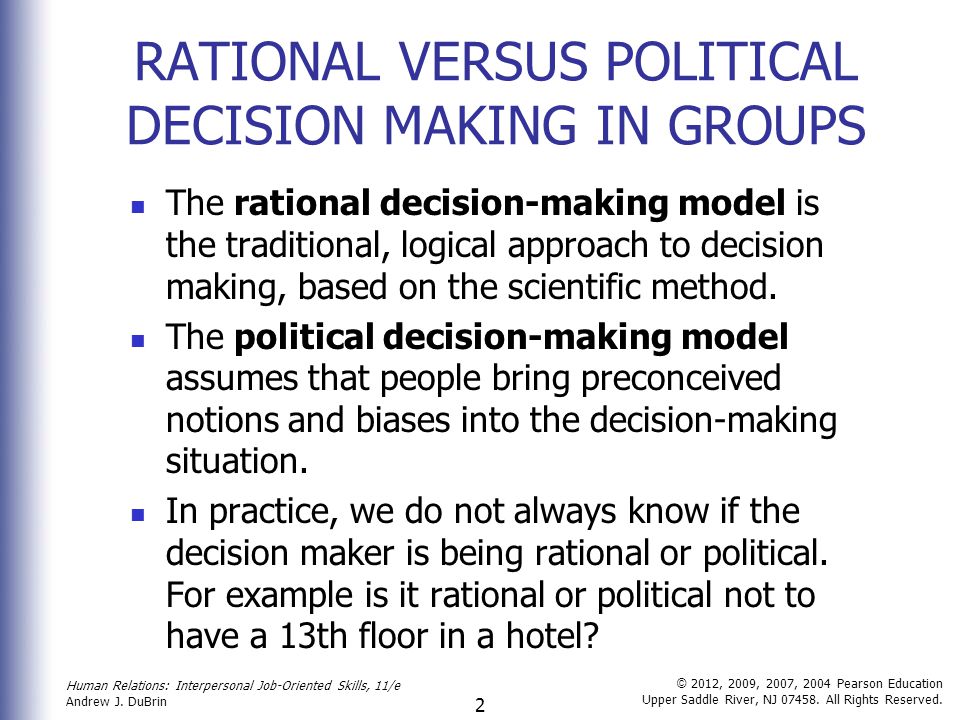 group problem solving and decision making