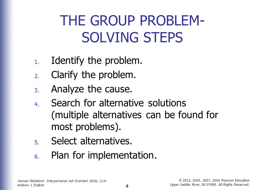 group problem solving and decision making