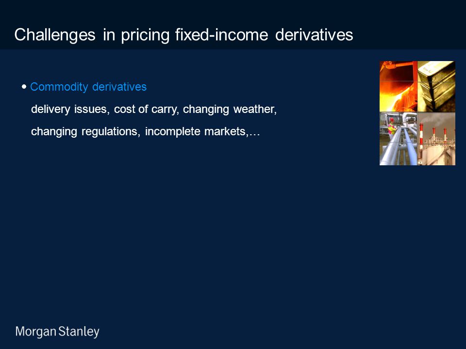 Challenges in pricing fixed-income derivatives