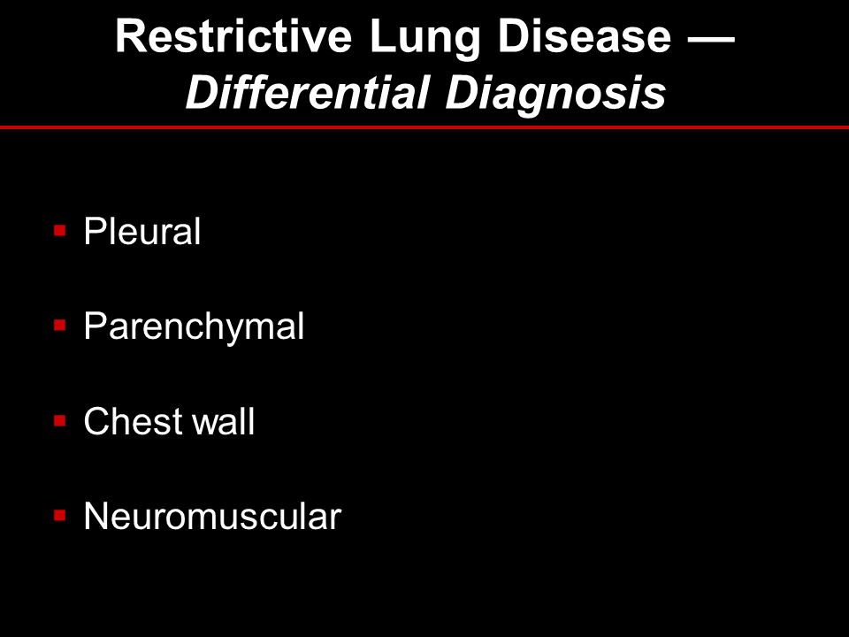 Restrictive Lung Disease —Differential Diagnosis