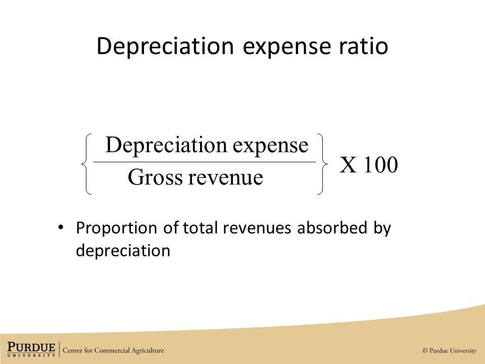 Depreciation expense ratio